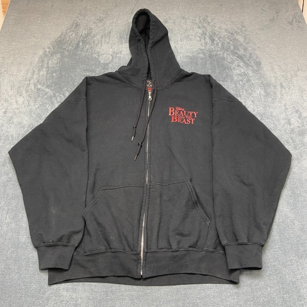 Y2K Disney Beauty And The Beast Broadway Musical Hoodie Mens XL Black